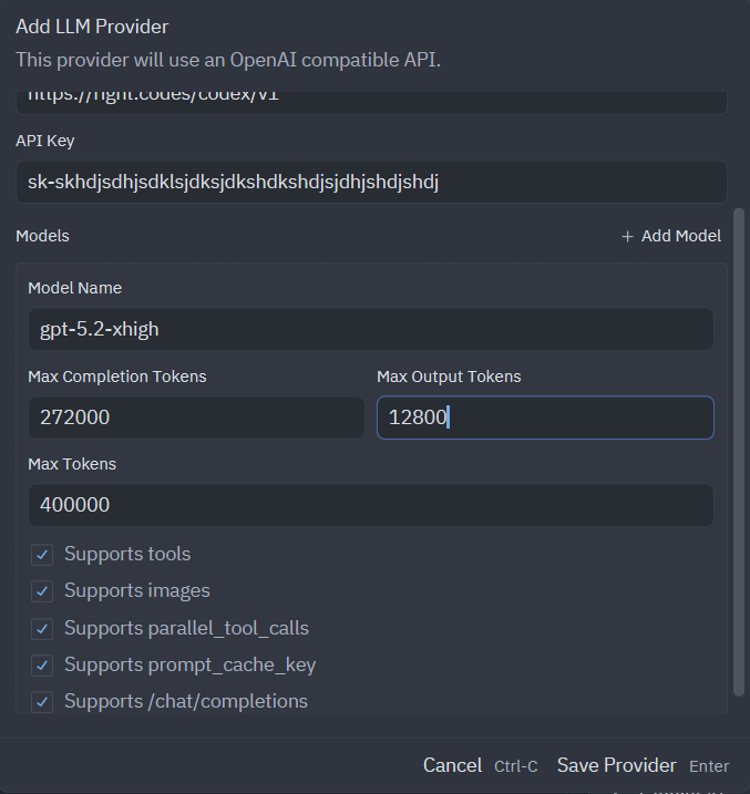 Zed provider setup